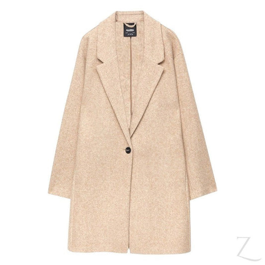 Buy-Ladies Felt Textured Coat | Buttons | "Dube"-Camel-XS-Online-in South Africa-on Zalemart