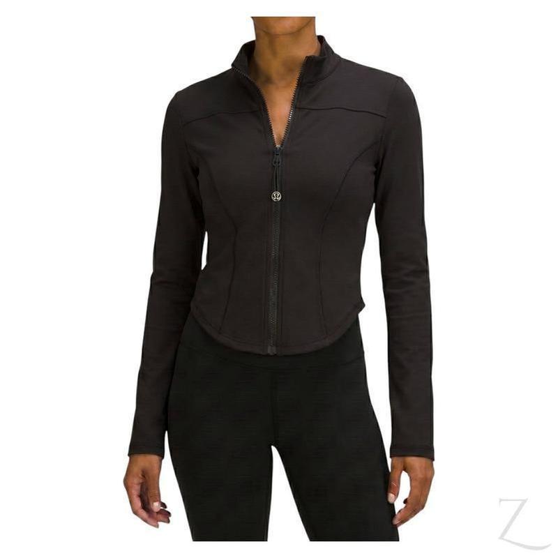 Buy-Ladies Fitted Track Jacket | Full Zip | "Muna" - A Grade-Charcoal Black-S-Online-in South Africa-on Zalemart
