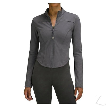 Buy-Ladies Fitted Track Jacket | Full Zip | "Muna" - A Grade-Grey-S-Online-in South Africa-on Zalemart