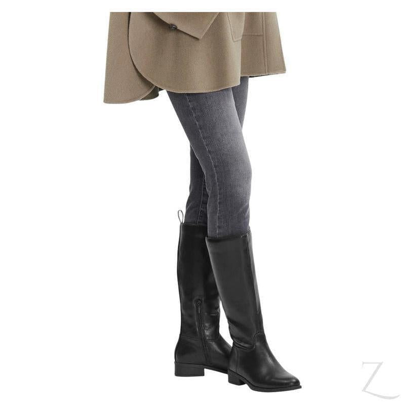 Buy-Ladies Flat Long Boots | Faux Leather | "Zola" - B Grade-Online-in South Africa-on Zalemart