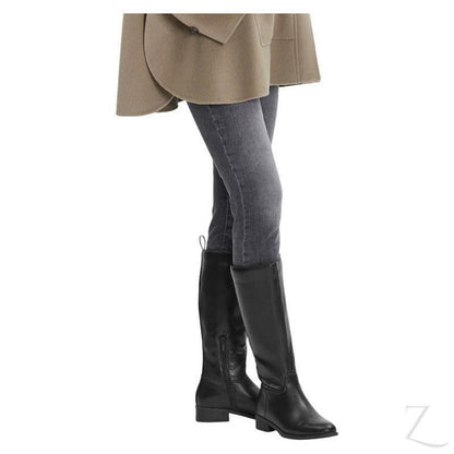 Buy-Ladies Flat Long Boots | Faux Leather | "Zola" - B Grade-Online-in South Africa-on Zalemart