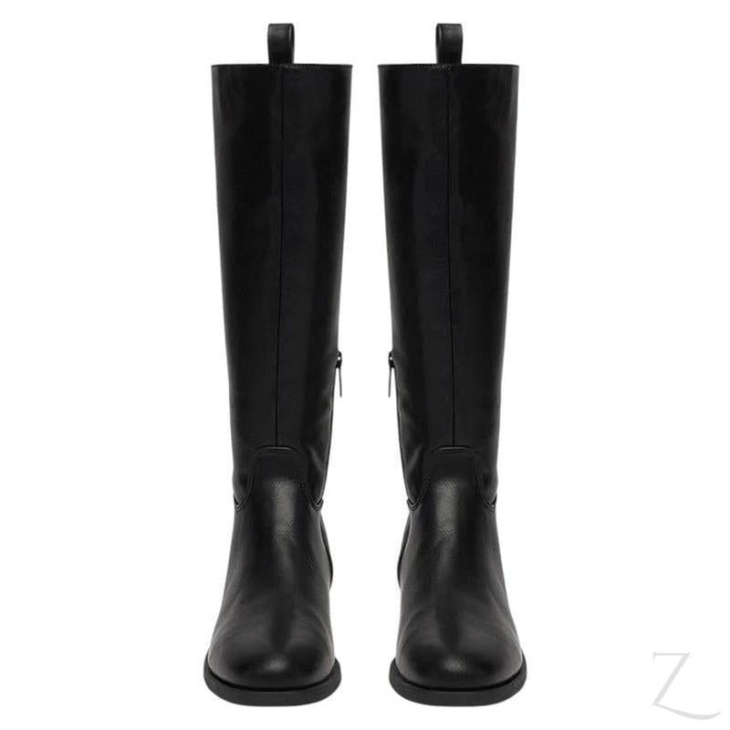 Buy-Ladies Flat Long Boots | Faux Leather | "Zola" - B Grade-Online-in South Africa-on Zalemart