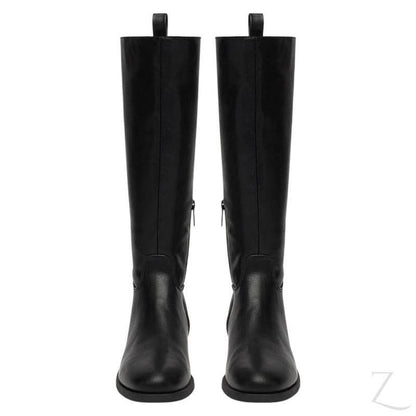 Buy-Ladies Flat Long Boots | Faux Leather | "Zola" - B Grade-Online-in South Africa-on Zalemart
