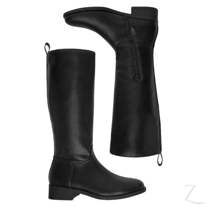 Buy-Ladies Flat Long Boots | Faux Leather | "Zola" - B Grade-Online-in South Africa-on Zalemart