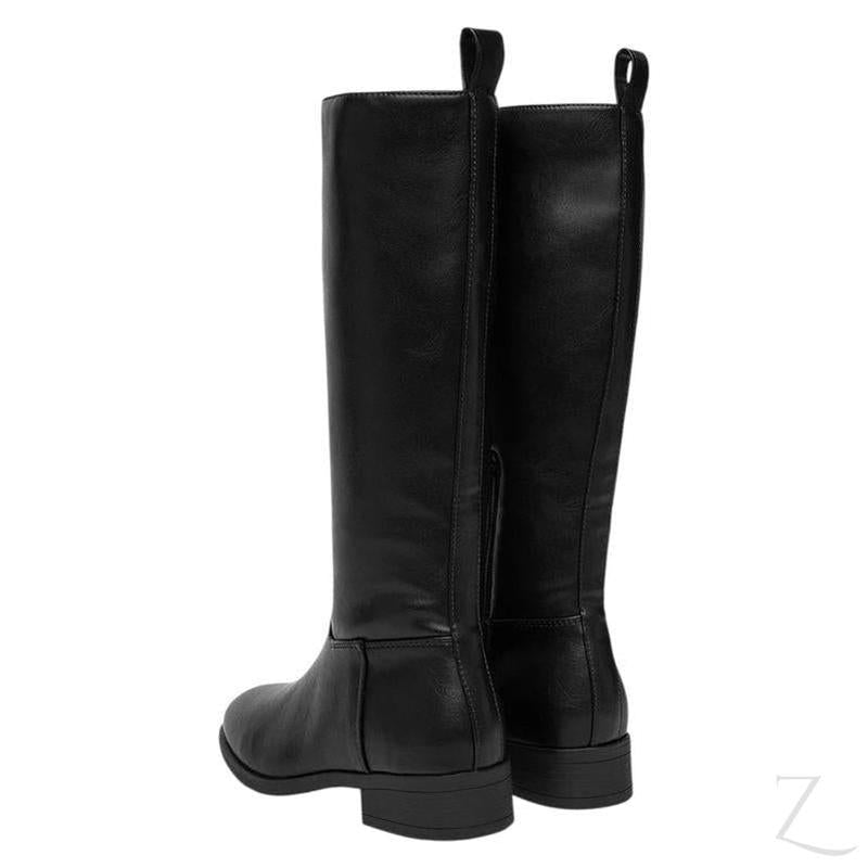 Buy-Ladies Flat Long Boots | Faux Leather | "Zola" - B Grade-Online-in South Africa-on Zalemart