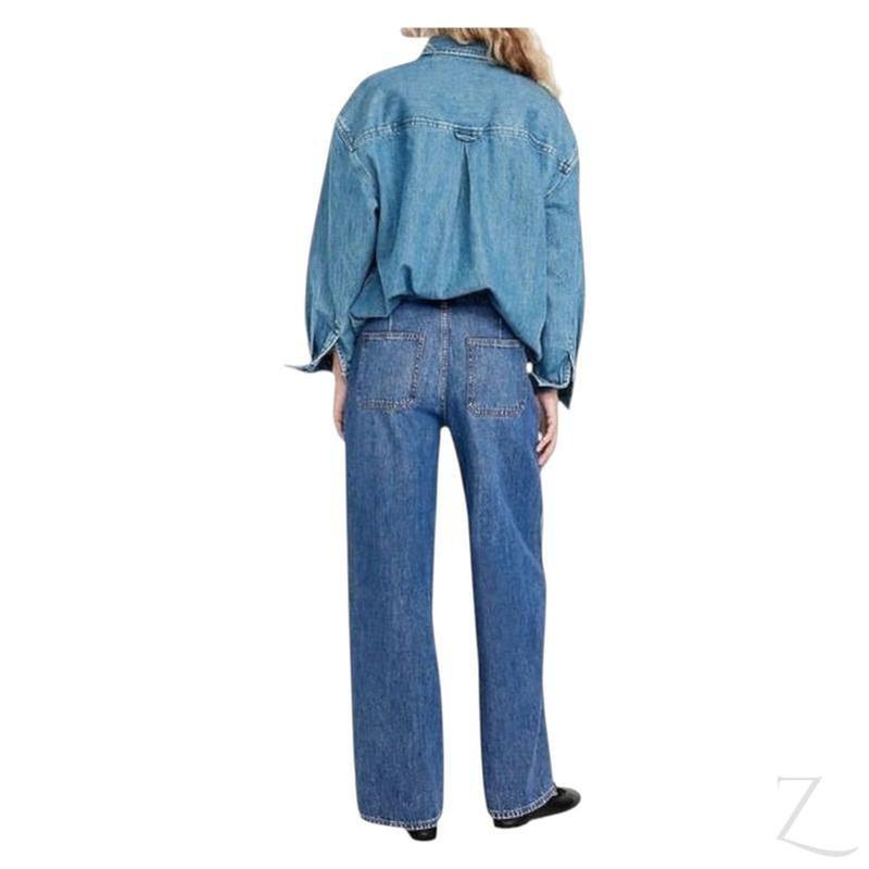 Buy-Ladies High Rise Strong Wide Leg Denim Jeans | Front Pockets | "Samina" - B Grade-Online-in South Africa-on Zalemart