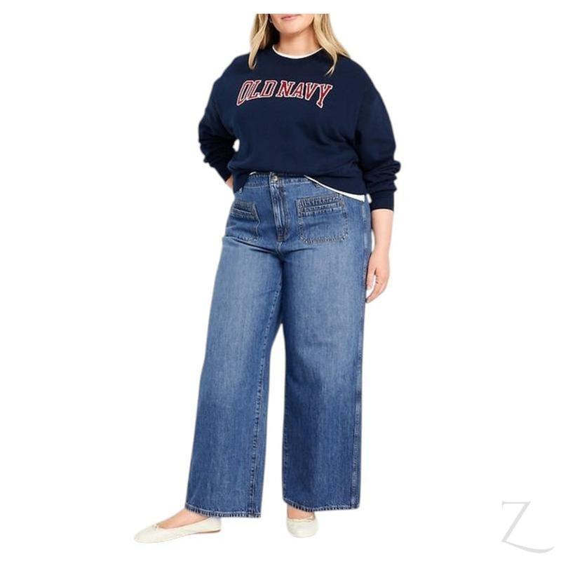 Buy-Ladies High Rise Strong Wide Leg Denim Jeans | Front Pockets | "Samina" - B Grade-Online-in South Africa-on Zalemart