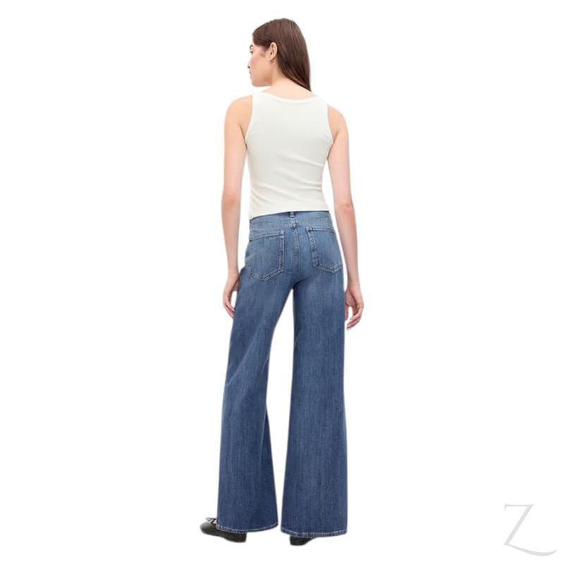 Buy-Ladies High Rise Strong Wide-Leg Denim Jeans | Plain | "Bobo" - B Grade-Online-in South Africa-on Zalemart