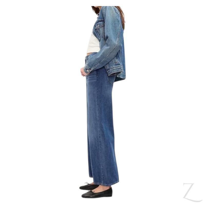 Buy-Ladies High Rise Strong Wide-Leg Denim Jeans | Plain | "Bobo" - B Grade-Online-in South Africa-on Zalemart