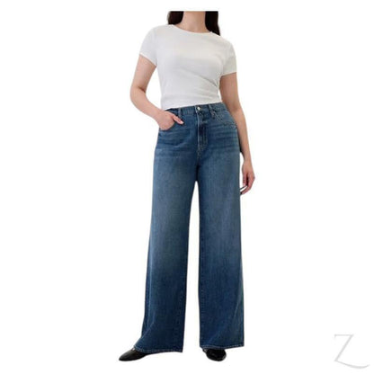 Buy-Ladies High Rise Strong Wide-Leg Denim Jeans | Plain | "Bobo" - B Grade-Online-in South Africa-on Zalemart