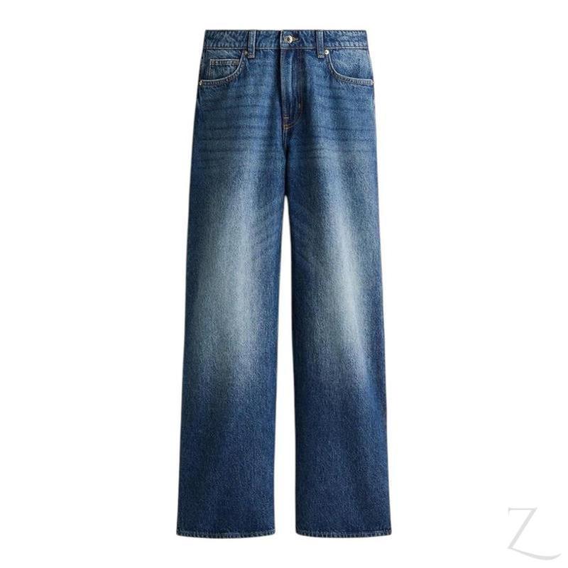 Buy-Ladies High Rise Strong Wide Leg Denim Jeans | Plain | "Futhi" - A Grade-Online-in South Africa-on Zalemart