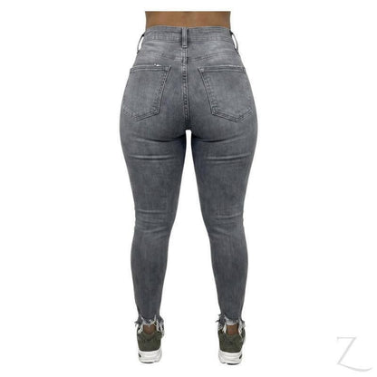 Buy-Ladies High Rise Super Skinny Super Stretchy Strong Denim Jeans | Raw Hem | "Lula" - B Grade-Online-in South Africa-on Zalemart