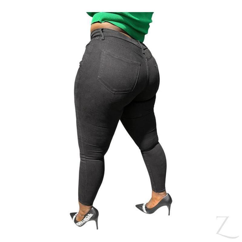 Buy-Ladies High Rise Super Skinny Super Stretchy Strong Denim Jeans | Ripped | "Ravi"-Online-in South Africa-on Zalemart