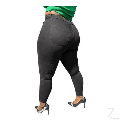 Buy-Ladies High Rise Super Skinny Super Stretchy Strong Denim Jeans | Ripped | "Ravi"-Online-in South Africa-on Zalemart