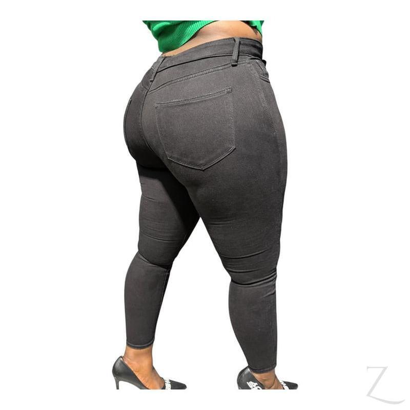 Buy-Ladies High Rise Super Skinny Super Stretchy Strong Denim Jeans | Ripped | "Ravi"-Online-in South Africa-on Zalemart