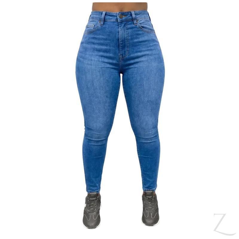 Buy-Ladies High Rise Super Skinny Super Strong Stretchy Denim Jeans | Plain | "Nisa"-A Grade-Online-in South Africa-on Zalemart