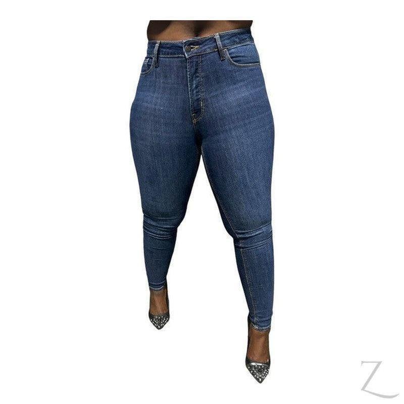 Buy-Ladies High Rise Super Skinny Super Strong Stretchy Denim Jeans | Plain | "Samina" - B Grade-Online-in South Africa-on Zalemart