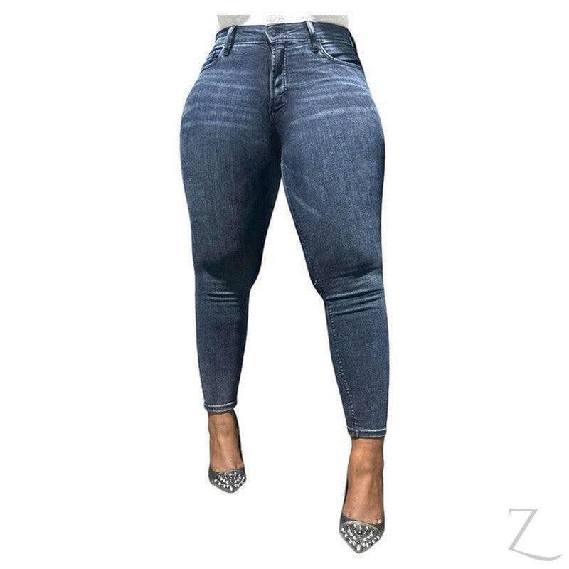 Buy-Ladies High Rise Super Skinny Super Strong Stretchy Denim Jeans | Plain | "Samina"-Online-in South Africa-on Zalemart