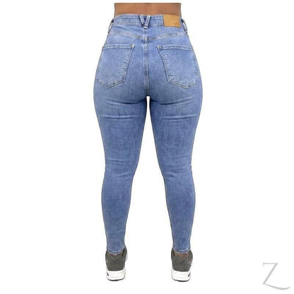 Buy-Ladies High Rise Super Skinny Super Strong Stretchy Denim Jeans | Ripped | "Nisa" - B Grade-Online-in South Africa-on Zalemart