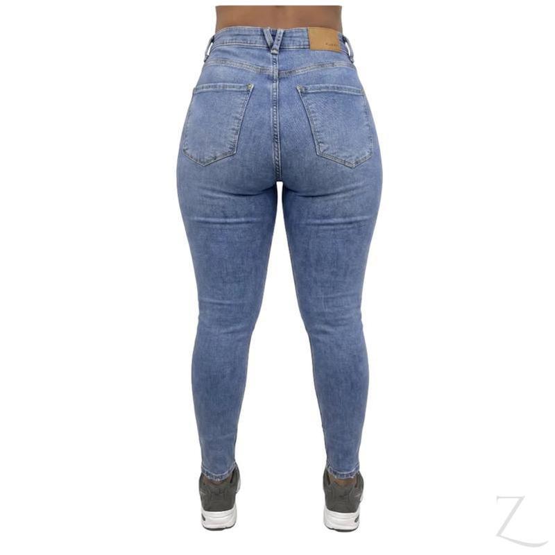 Buy-Ladies High Rise Super Skinny Super Strong Stretchy Denim Jeans | Ripped | "Nisa" - B Grade-Online-in South Africa-on Zalemart