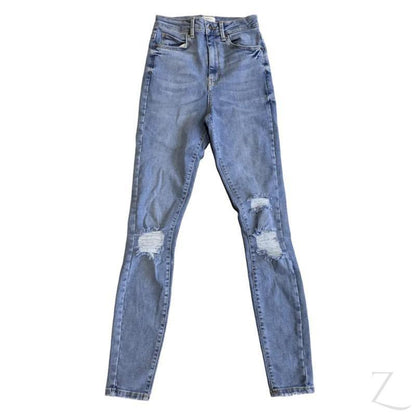 Buy-Ladies High Rise Super Skinny Super Strong Stretchy Denim Jeans | Ripped | "Nisa" - B Grade-Online-in South Africa-on Zalemart