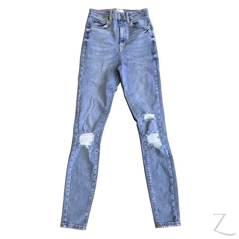 Buy-Ladies High Rise Super Skinny Super Strong Stretchy Denim Jeans | Ripped | "Nisa" - B Grade-Online-in South Africa-on Zalemart