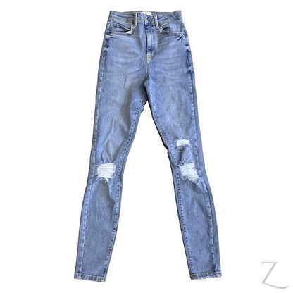 Buy-Ladies High Rise Super Skinny Super Strong Stretchy Denim Jeans | Ripped | "Nisa" - B Grade-Online-in South Africa-on Zalemart