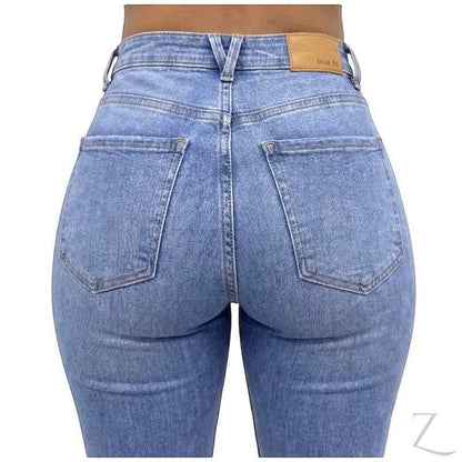 Buy-Ladies High Rise Super Skinny Super Strong Stretchy Denim Jeans | Ripped | "Nisa" - B Grade-Online-in South Africa-on Zalemart