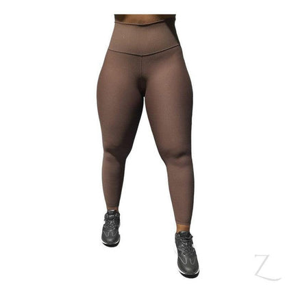 Buy-Ladies High Rise Super Stretchy Leggings | All SIzes | "Samina"-Brown-XS-Regular-Online-in South Africa-on Zalemart