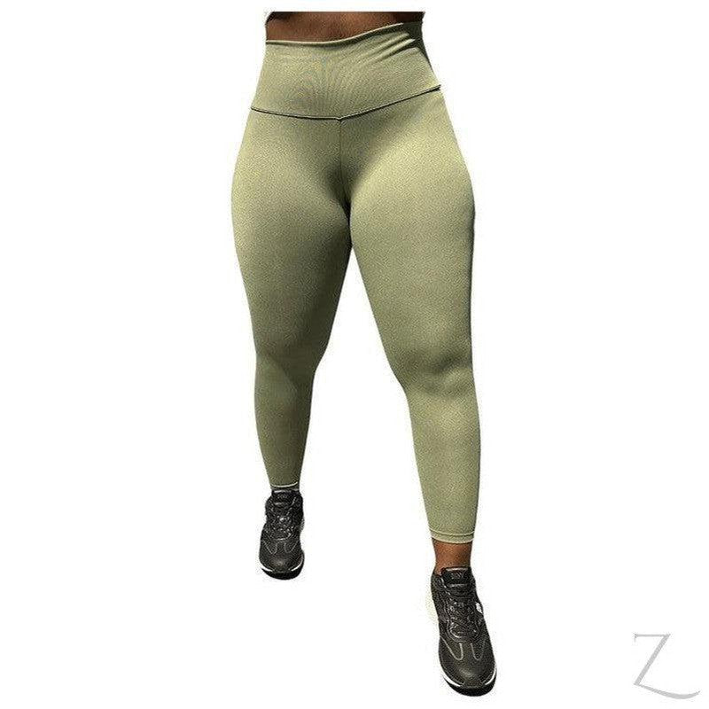 Buy-Ladies High Rise Super Stretchy Leggings | "Samina"-Olive Green-XS-Regular-Online-in South Africa-on Zalemart