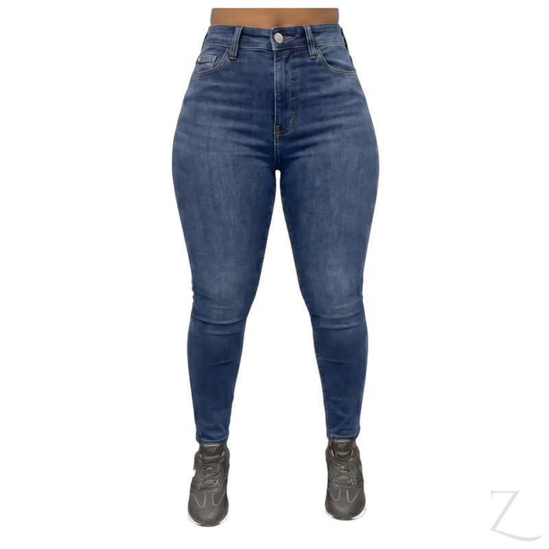 Buy-Ladies High Rise Super Stretchy Super Skinny Strong Denim Jeans | Plain | "Fele"-A Grade-Online-in South Africa-on Zalemart