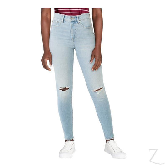 Buy-Ladies High Rise Super Stretchy Super Skinny Strong Denim Jeans | Ripped | "Hala" - A Grade-Online-in South Africa-on Zalemart