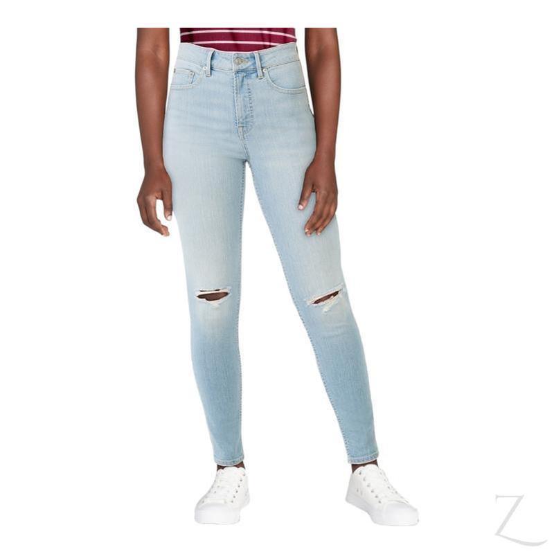 Buy-Ladies High Rise Super Stretchy Super Skinny Strong Denim Jeans | Ripped | "Hala" - A Grade-Online-in South Africa-on Zalemart
