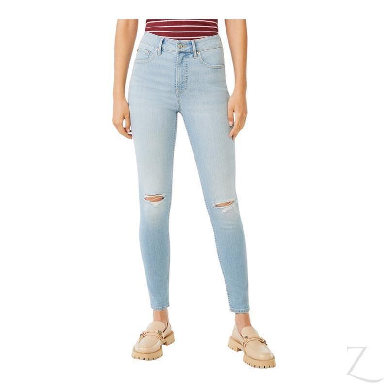 Buy-Ladies High Rise Super Stretchy Super Skinny Strong Denim Jeans | Ripped | "Hala" - A Grade-Online-in South Africa-on Zalemart