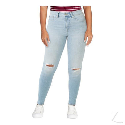 Buy-Ladies High Rise Super Stretchy Super Skinny Strong Denim Jeans | Ripped | "Hala" - A Grade-Online-in South Africa-on Zalemart
