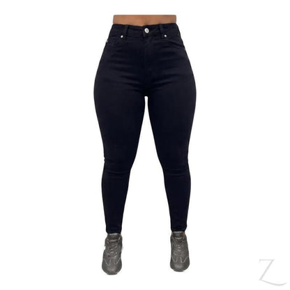 Buy-Ladies High Rise Super Stretchy Super Skinny Super Strong Curvy Denim Jeans | One Size Fits 3 | "Mafu" - B Grade-Black-M (36-40)-Regular-Online-in South Africa-on Zalemart