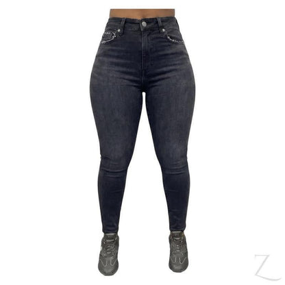 Buy-Ladies High Rise Super Stretchy Super Skinny Super Strong Denim Jeans | Plain | "Mafu" - B Grade-Acid Black-22-Online-in South Africa-on Zalemart