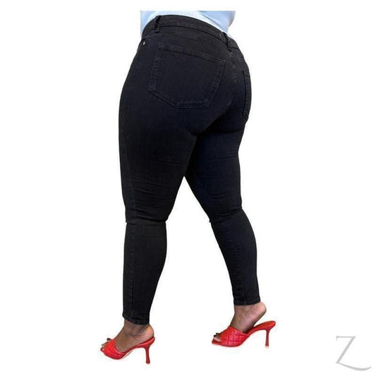 Buy-Ladies High Rise Super Stretchy Super Skinny Super Strong Denim Jeans | Plain | "Sithelo" - B Grade-Online-in South Africa-on Zalemart