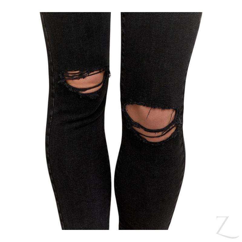 Buy-Ladies High Rise Super Stretchy Super Skinny Super Strong Denim Jeans | Ripped | "Khumba" - A Grade-Online-in South Africa-on Zalemart