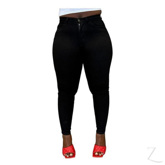 Buy-Ladies High Rise Super Stretchy Super Strong Skinny Denim Jeans | Plain | "Fele"-A Grade-Online-in South Africa-on Zalemart