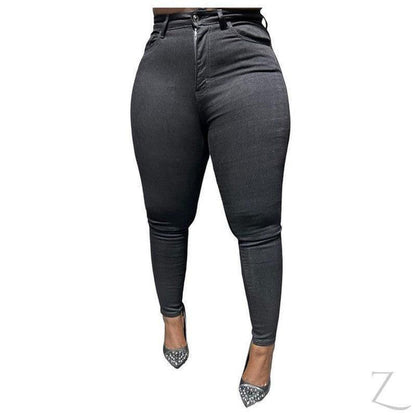 Buy-Ladies High Rise Super Stretchy Super Strong Skinny Denim Jeans | Plain | "Fele"-B Grade ( Small Rejects)-Online-in South Africa-on Zalemart