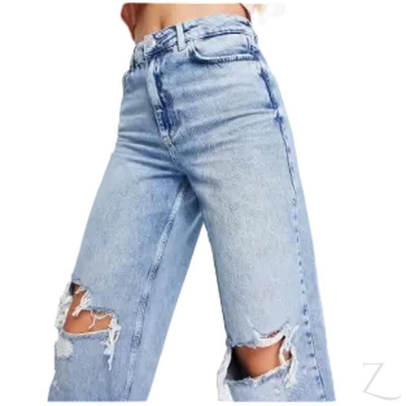 Buy-Ladies High Rise Super Strong 90s Fit Baggy Jeans | Ripped | "Bula" - A Grade-Online-in South Africa-on Zalemart