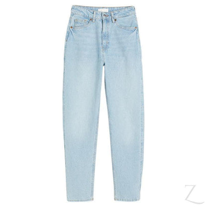 Buy-Ladies High Rise Super Strong Ankle Denim Jeans | Mom Fit | "Futhi" - A Grade-Light Blue-26-Online-in South Africa-on Zalemart
