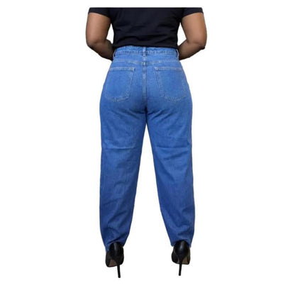 Buy-Ladies High Rise Super Strong Barrel Jeans | Denim | "Zia" - B Grade-Online-in South Africa-on Zalemart