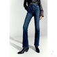 Buy-Ladies High Rise Super Strong Stretchy Flared Denim Jeans | Plain | "Zia"-Online-in South Africa-on Zalemart