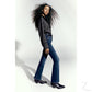 Buy-Ladies High Rise Super Strong Stretchy Flared Denim Jeans | Plain | "Zia"-Online-in South Africa-on Zalemart