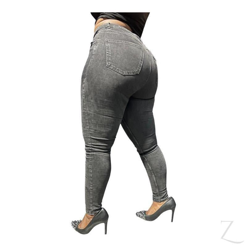 Buy-Ladies High Rise Super Strong Super Skinny Slightly Stretchy Denim Jeans | Plain | "Rio"-Online-in South Africa-on Zalemart