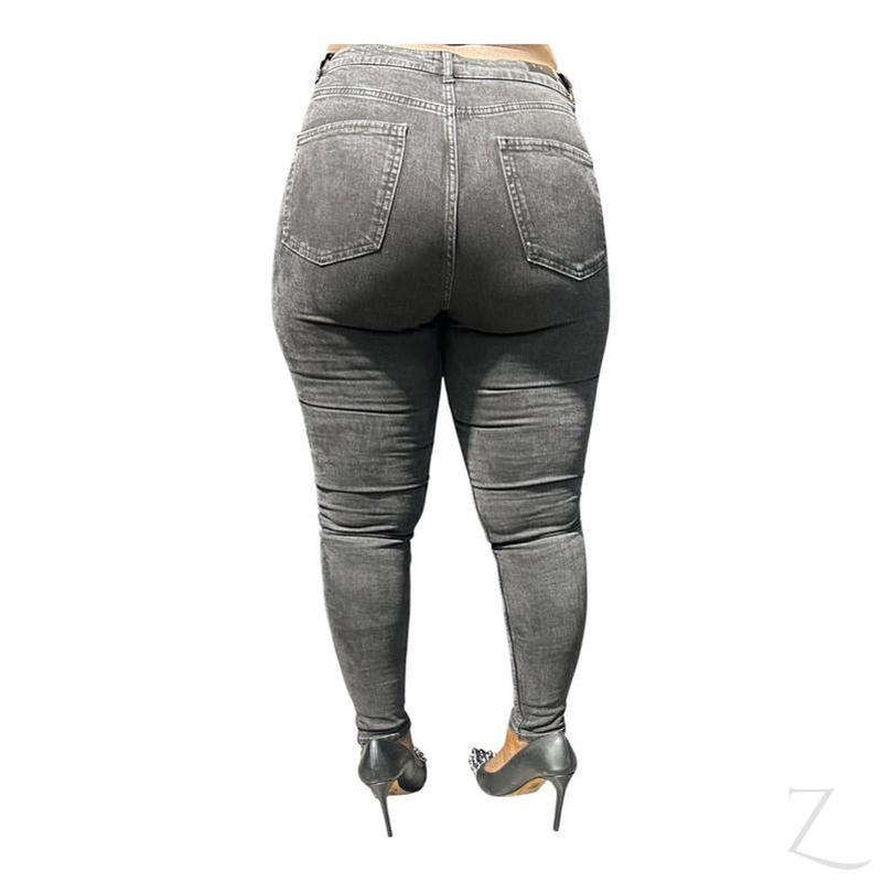 Buy-Ladies High Rise Super Strong Super Skinny Slightly Stretchy Denim Jeans | Plain | "Rio"-Online-in South Africa-on Zalemart