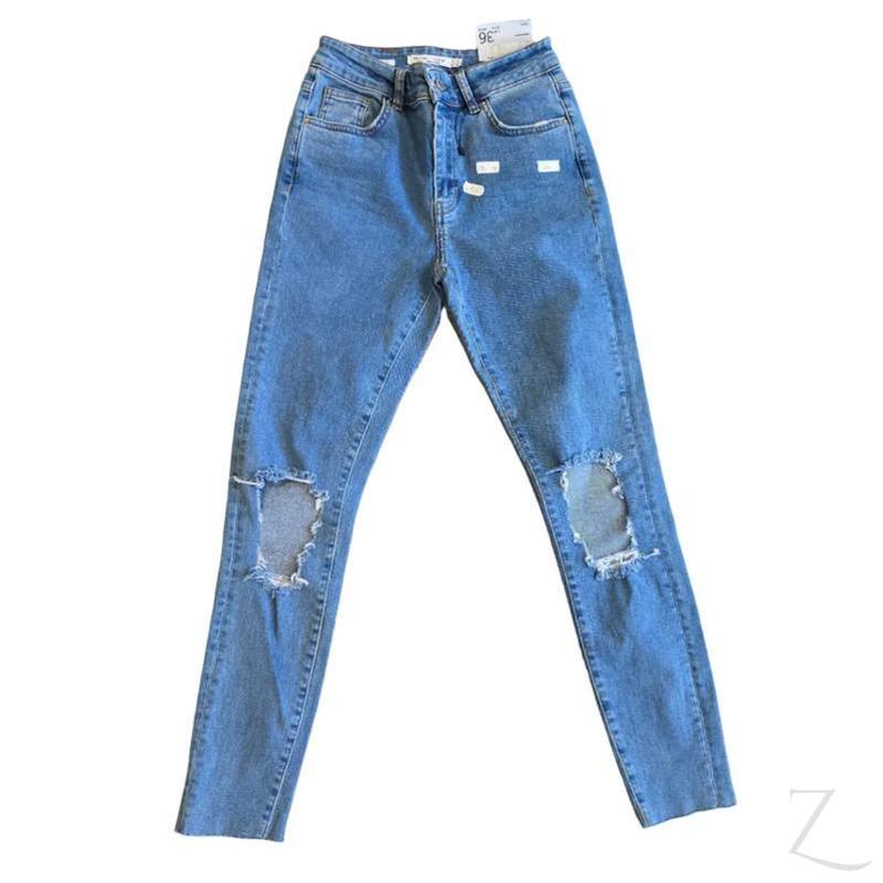 Buy-Ladies High Rise Super Strong Super Skinny Slightly Stretchy Ripped Jeans | Cropped | "Bia" - B Grade-Online-in South Africa-on Zalemart