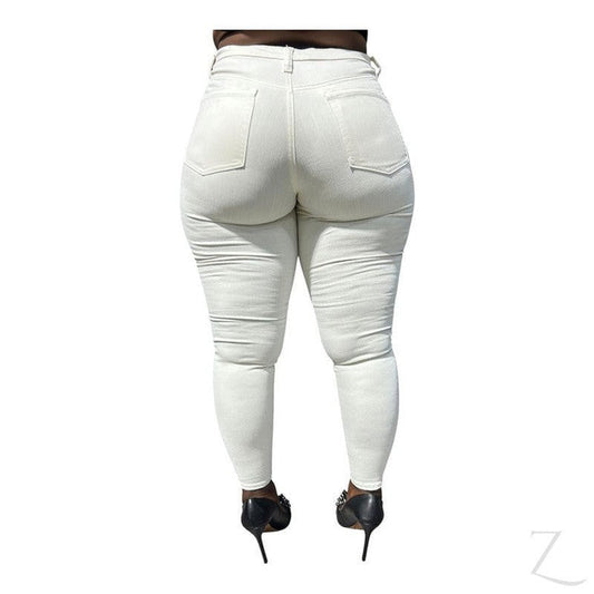 Buy-Ladies High Rise Super Strong Super Skinny Stretchy Denim Jeans | Plain | "Futhi" - B Grade-Online-in South Africa-on Zalemart